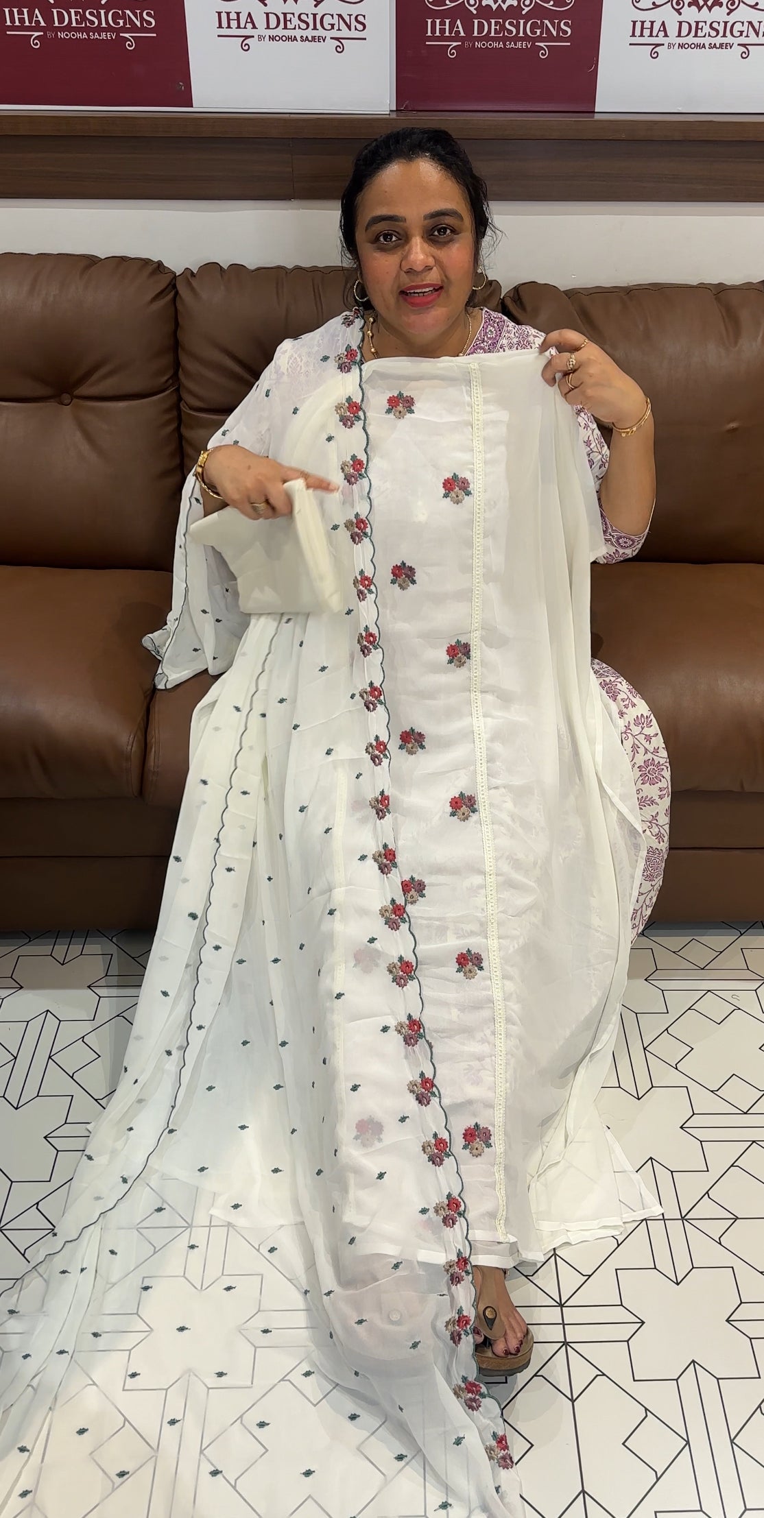 FAUX GEORGETTE UNSTITCHED SALWAR SUITS - IHA 26412