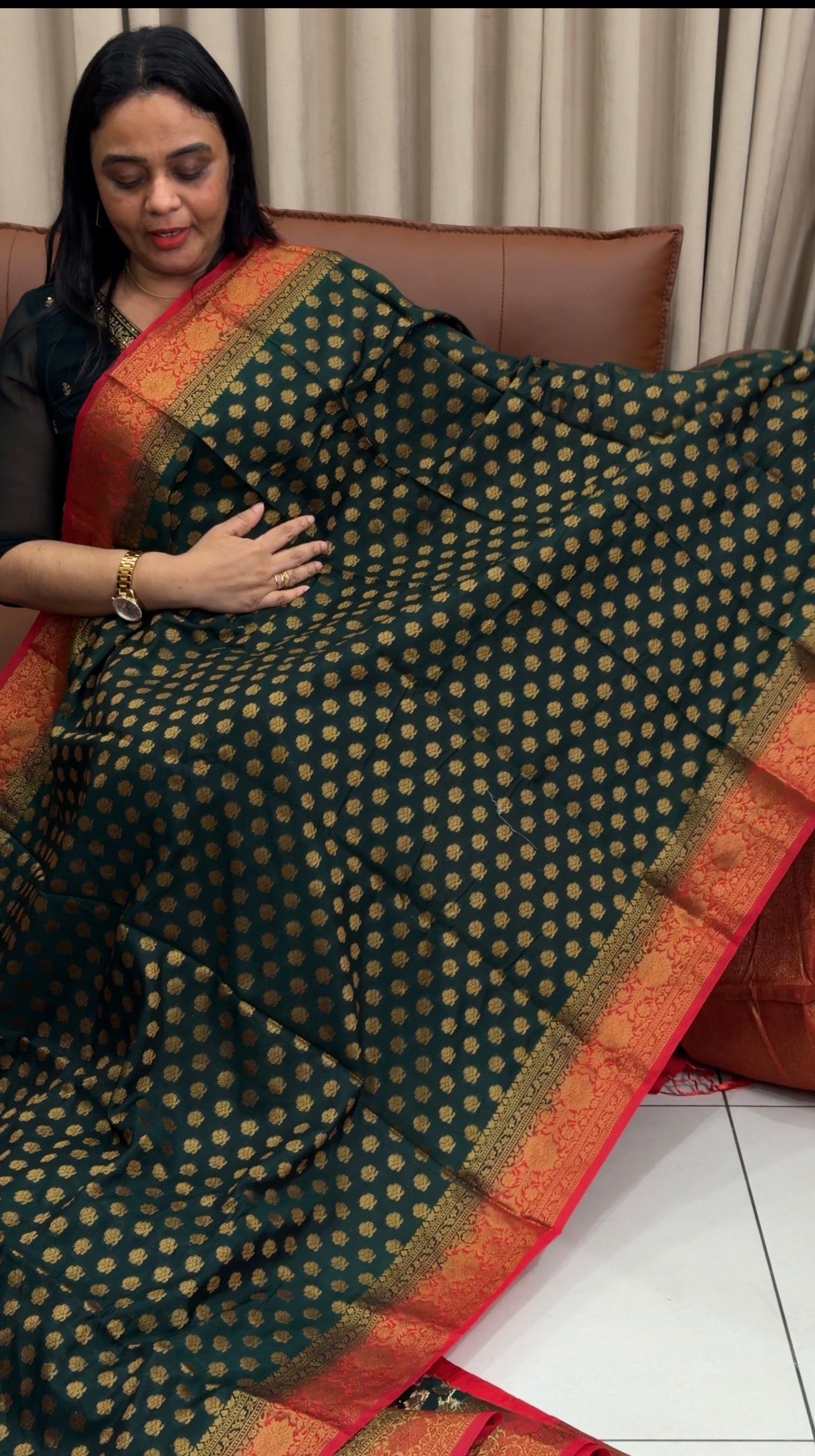 SEMI BANARASI SAREES - IHA 33591