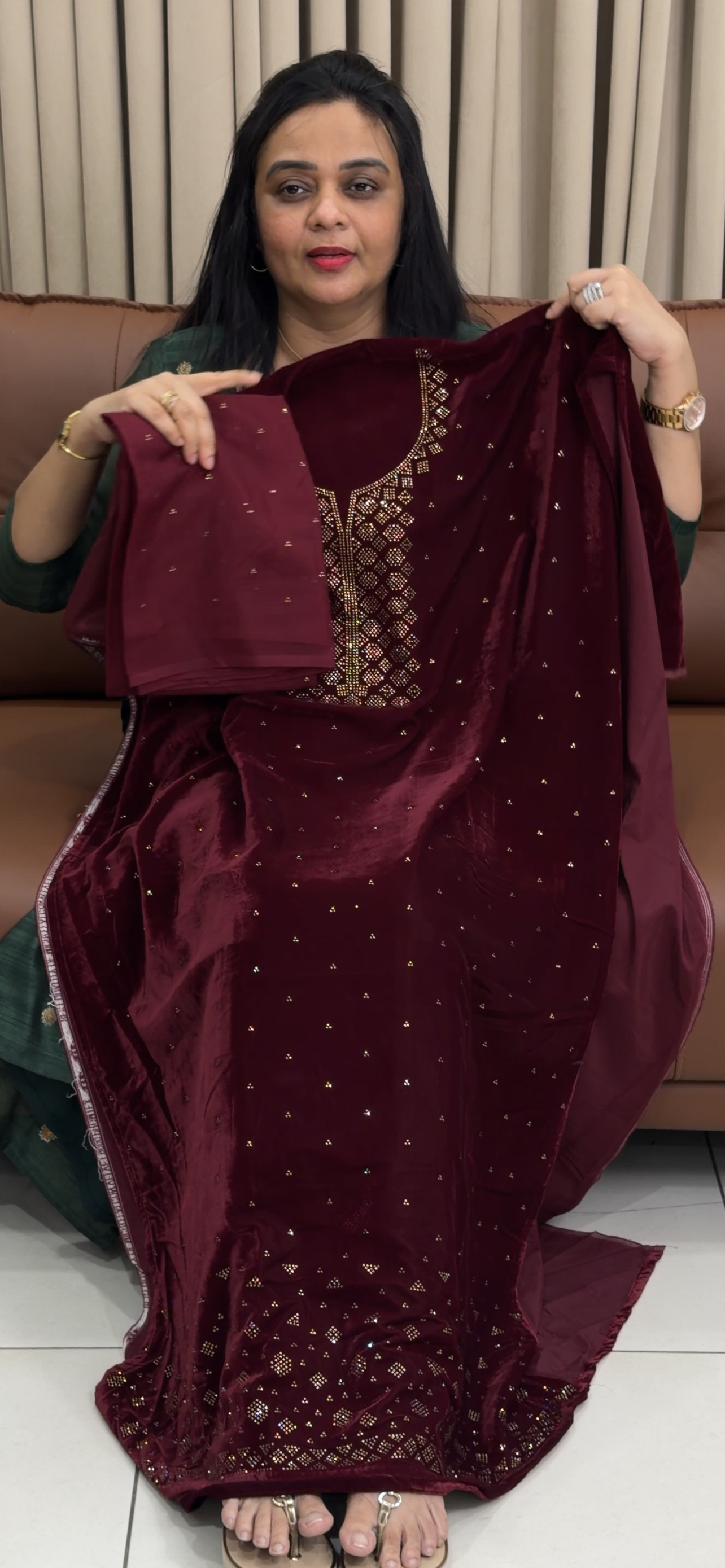 OFFER UNSTITCHED SALWAR SUITS - IHA 34809