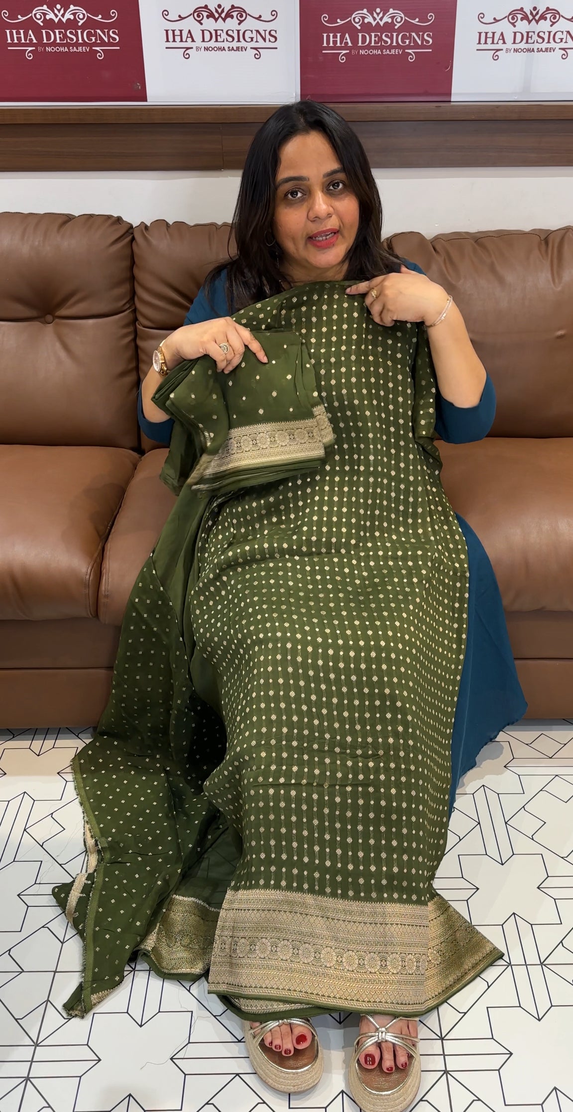 GEORGETTE BANARASI UNSTITCHED SALWAR SUITS - IHA 27661