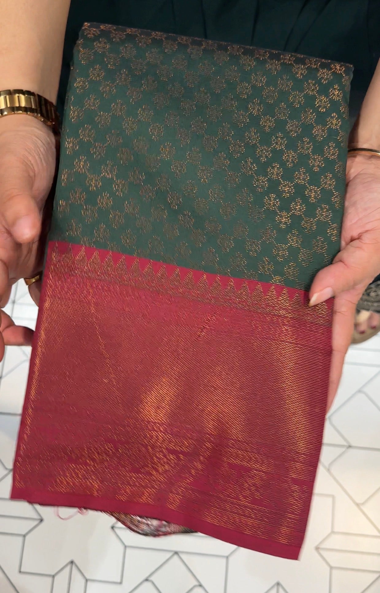 SEMI BROCADE SAREES - IHA 27327