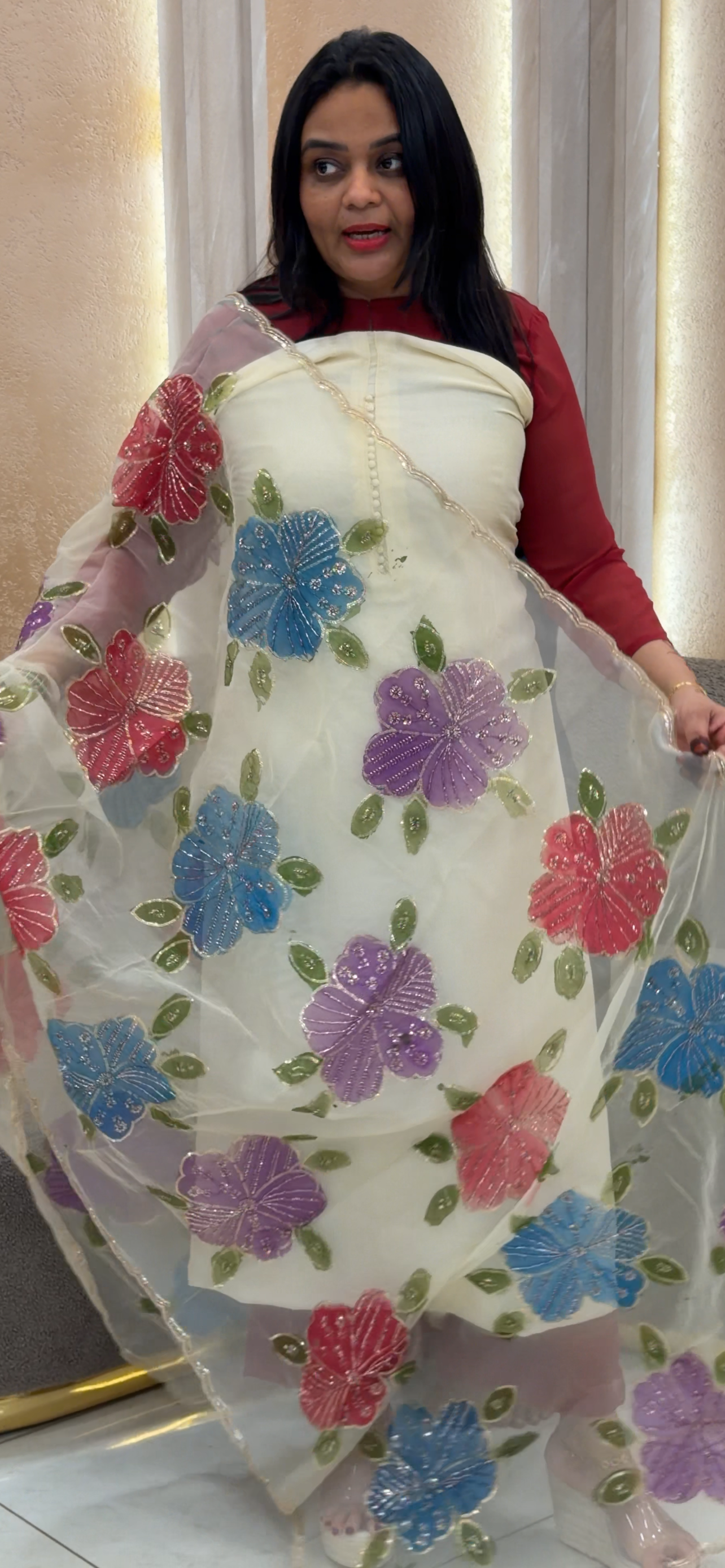 SEMI RAW SILK UNSTITCHED SALWAR SUITS - IHA 32979