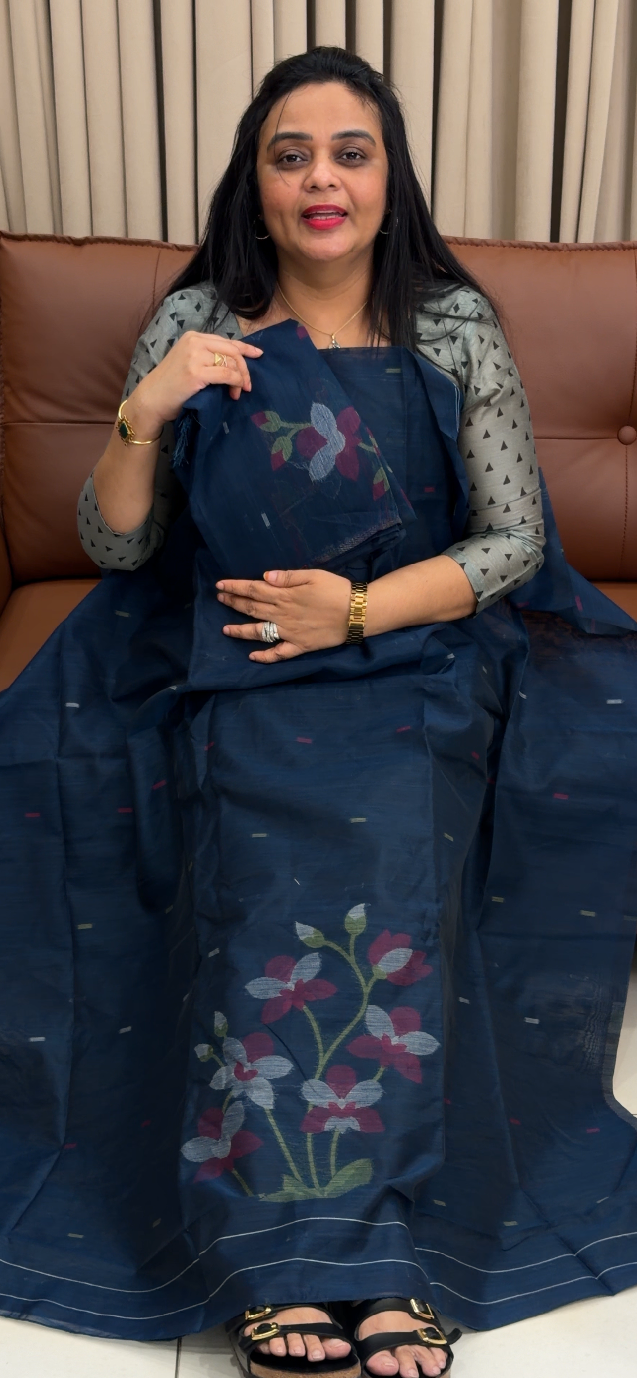 JAMDANI UNSTITCHED SALWAR SUITS - IHA  34808