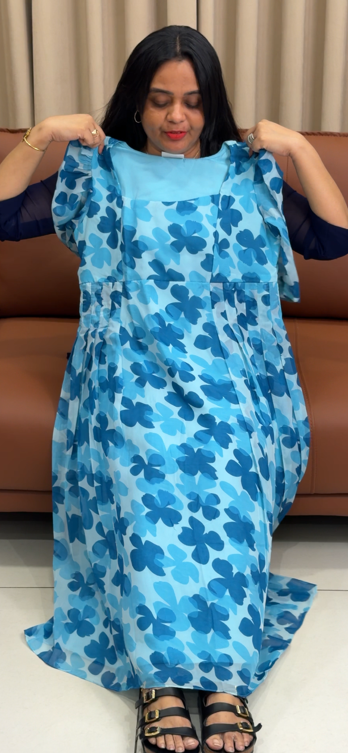 PRINTED GEORGETTE FROCKS - IHA 35268