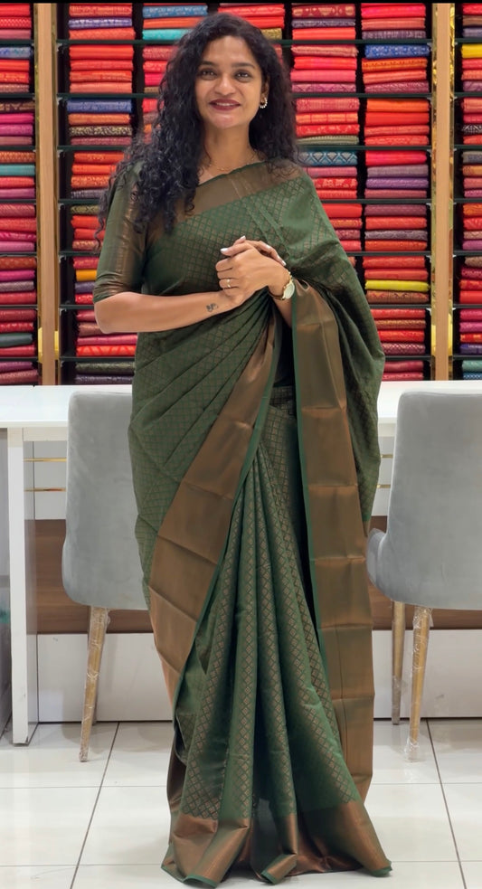 SEMI SILK SAREES - IHA 32958