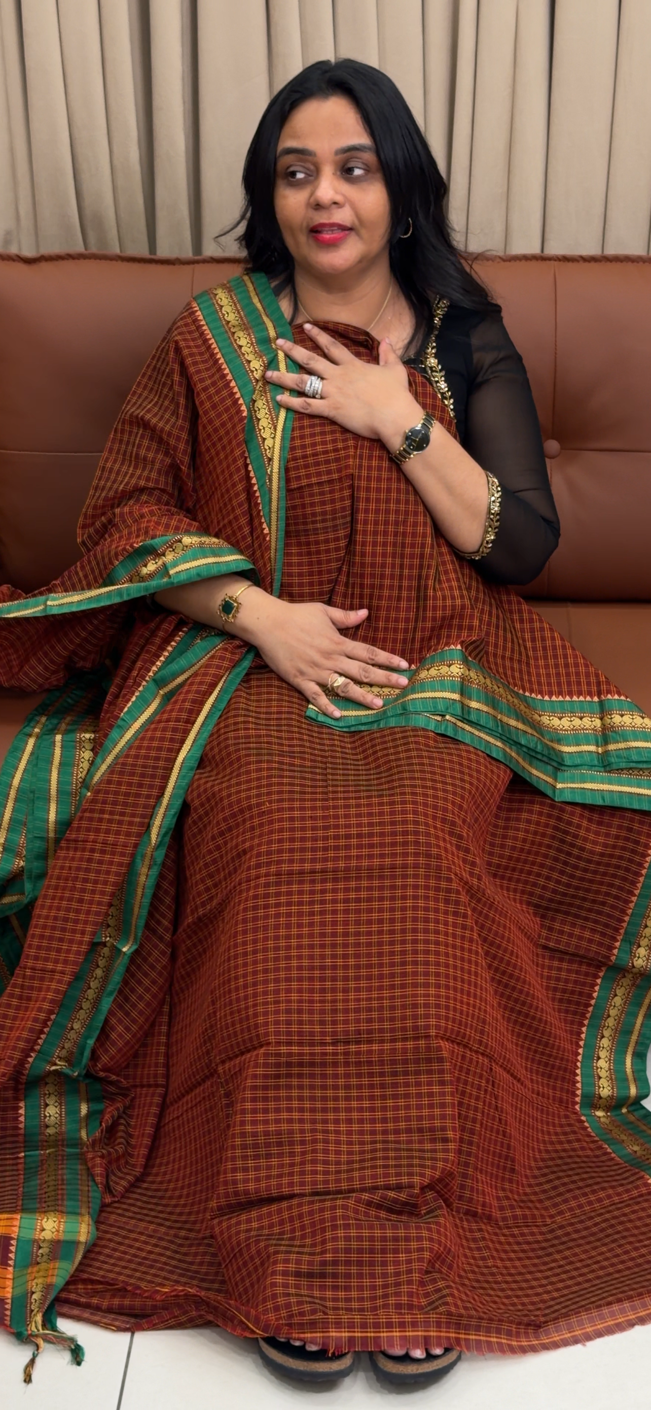 HANDLOOM COTTON UNSTITCHED SALWAR SUITS - IHA 35042