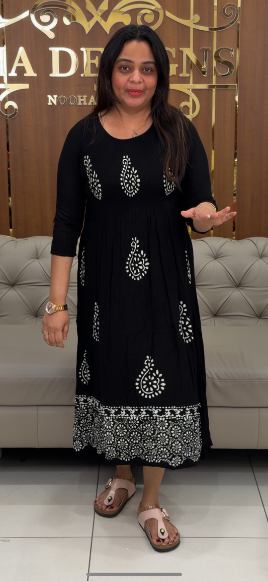 PRINTED COTTON LONG TOPS - IHA 29180