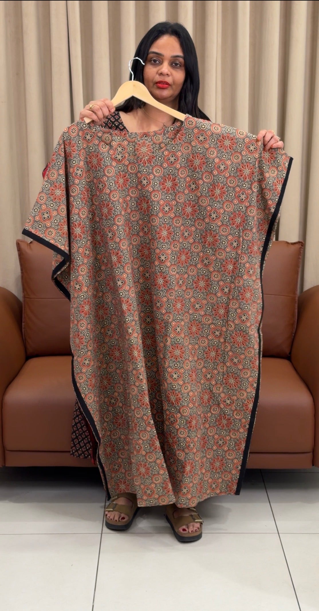 IHA'S IN-HOUSE PRINTED COTTON KAFTAN TOPS - IHA 33401