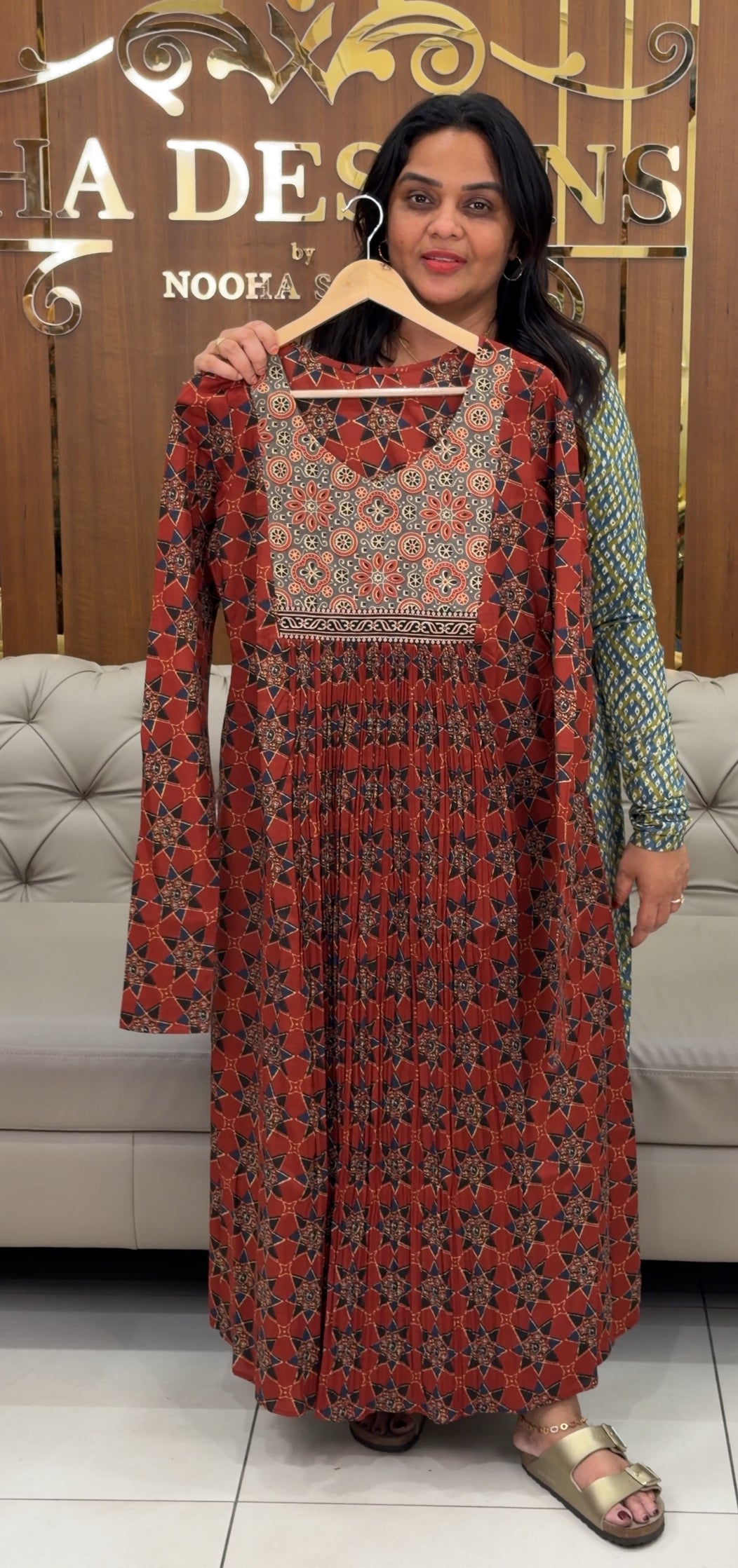 IHA'S IN-HOUSE COTTON PRINTED ALINE TOPS - IHA 30545