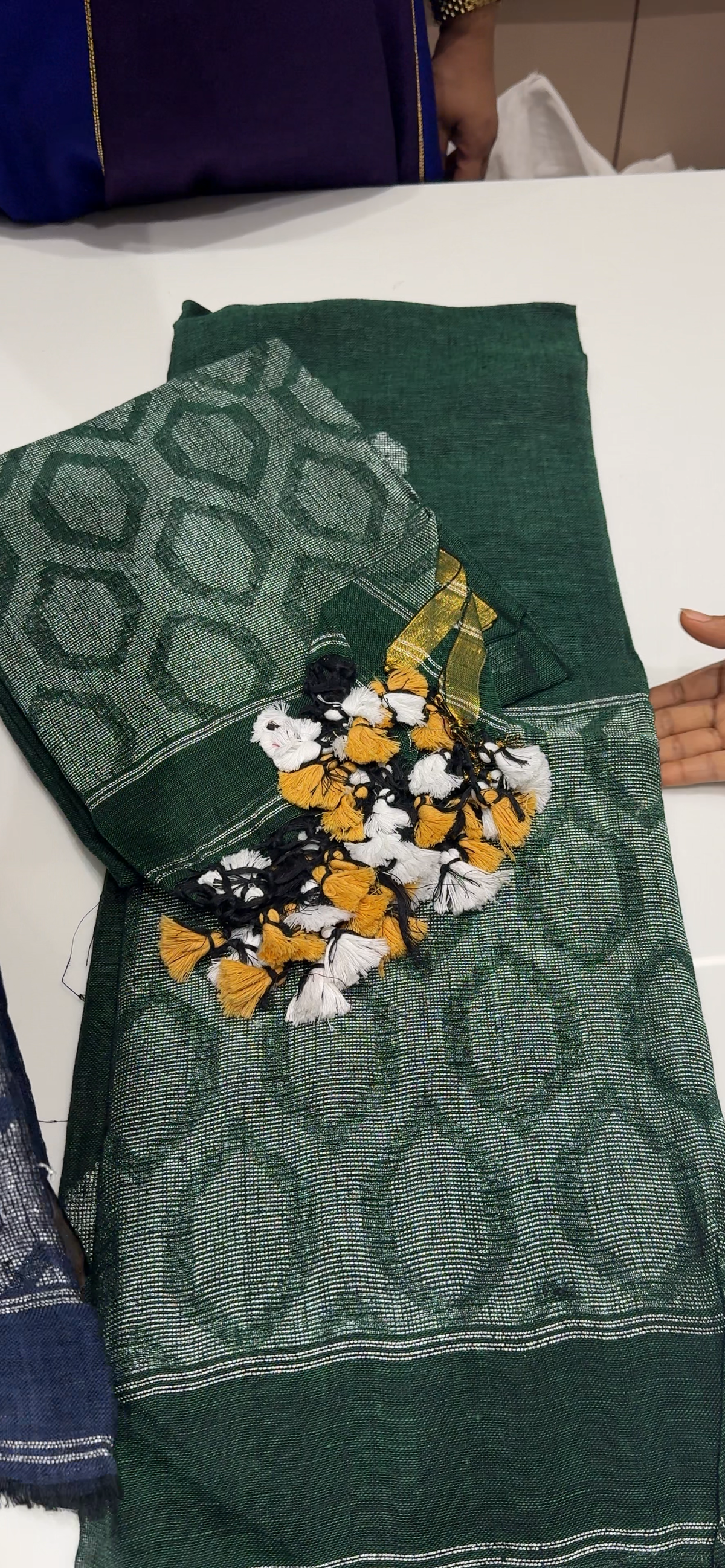 LINEN JAMDANI UNSTITCHED SALWAR -  IHA 35446