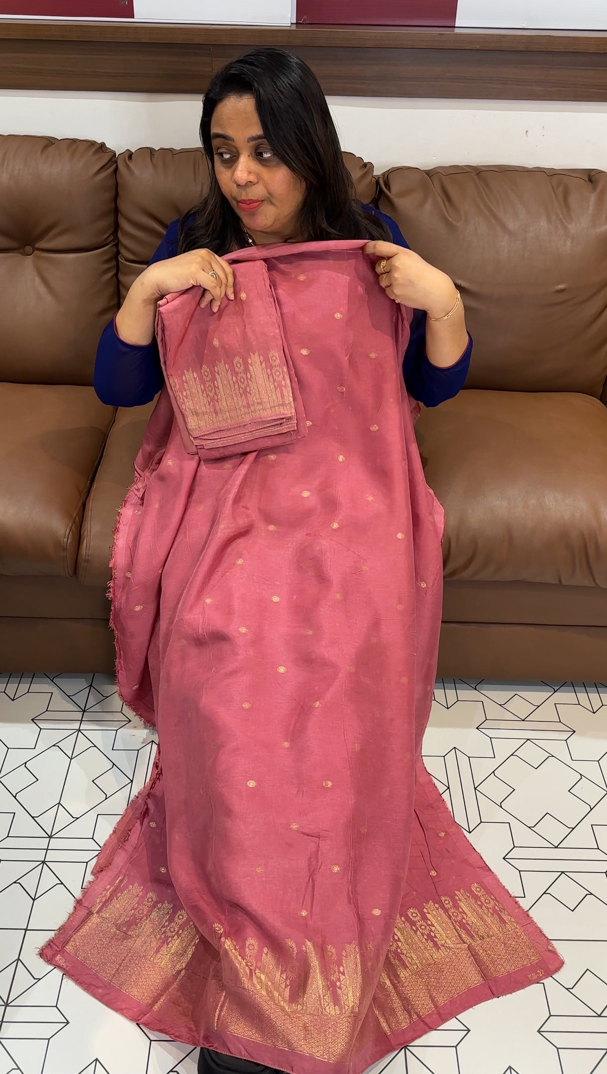 DOLA BANARASI UNSTITCHED SALWAR SUITS - IHA 28014