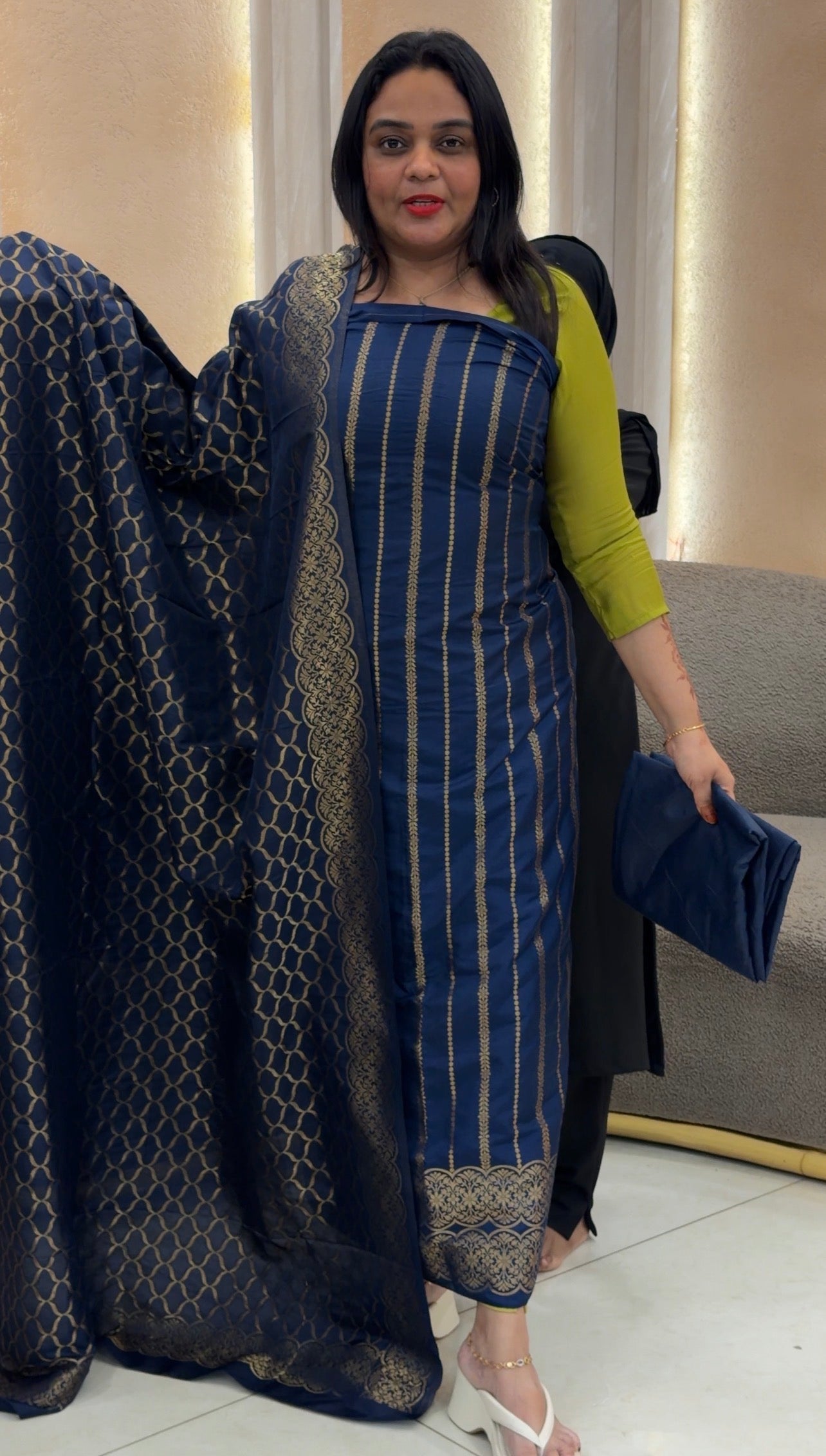 BANARASI UNSTITCHED SALWAR SUITS - IHA 33315