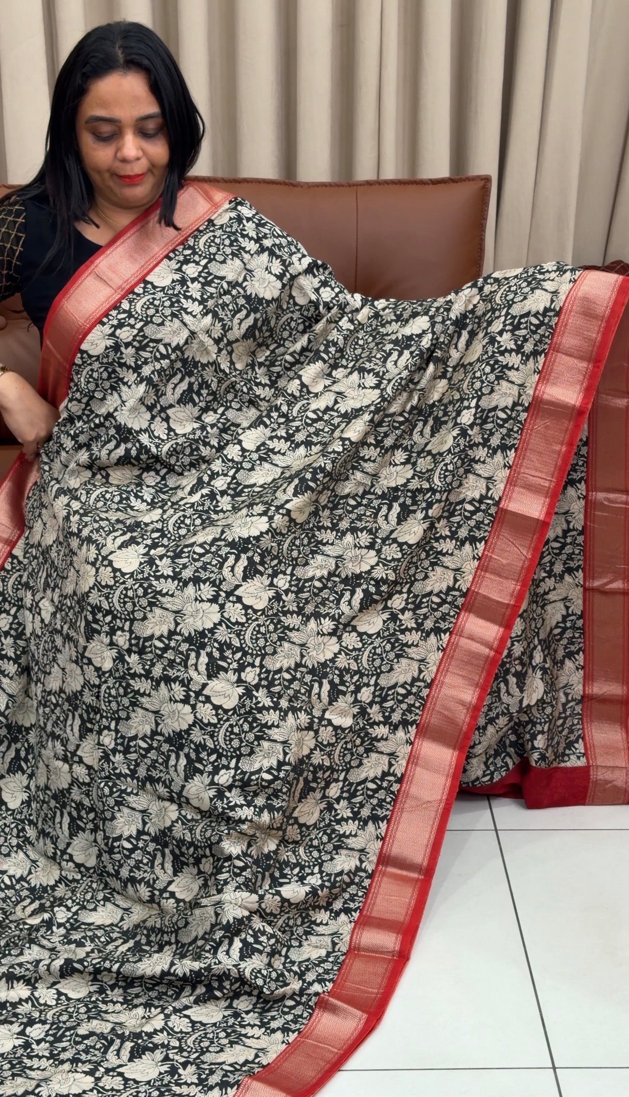 PRINTED BANARASI SAREES - IHA 33562