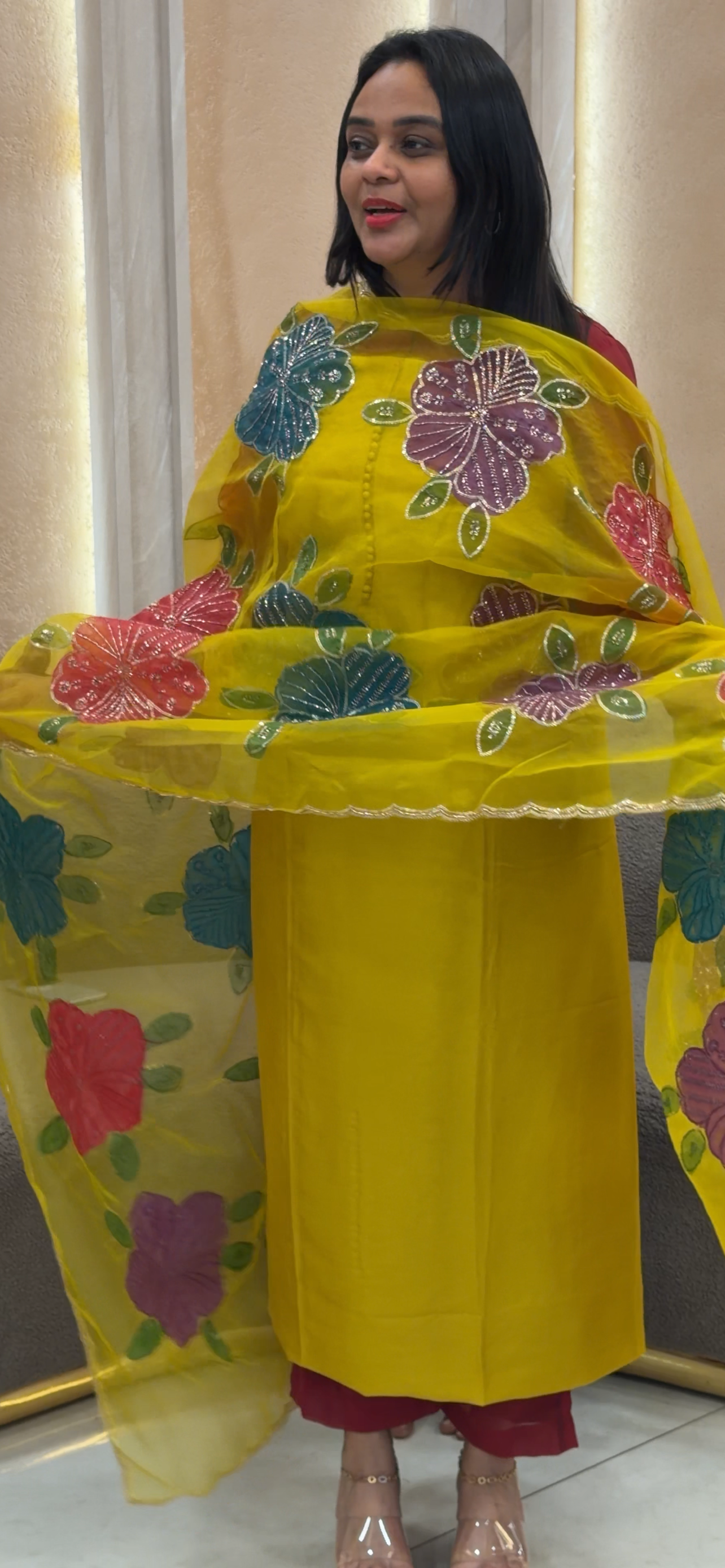 SEMI RAW SILK UNSTITCHED SALWAR SUITS - IHA 32979