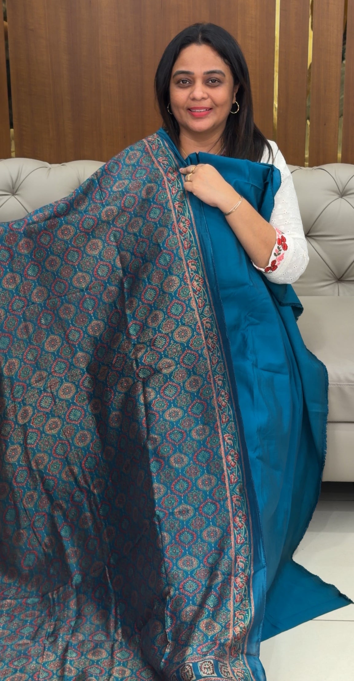 MUL CHANDERI UNSTITCHED SALWAR SUITS - IHA 29357