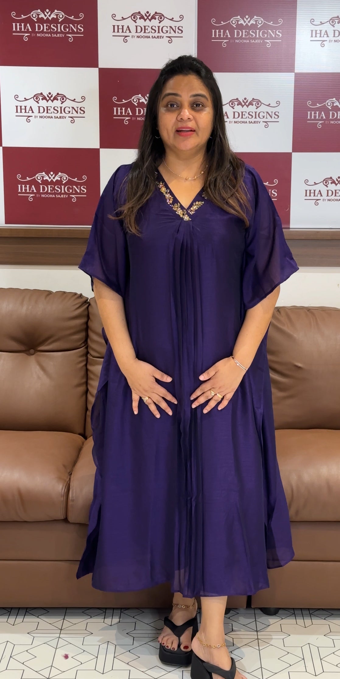 IHA'S IN-HOUSE SEMI RAW SILK ALINE  TOPS - IHA 29420