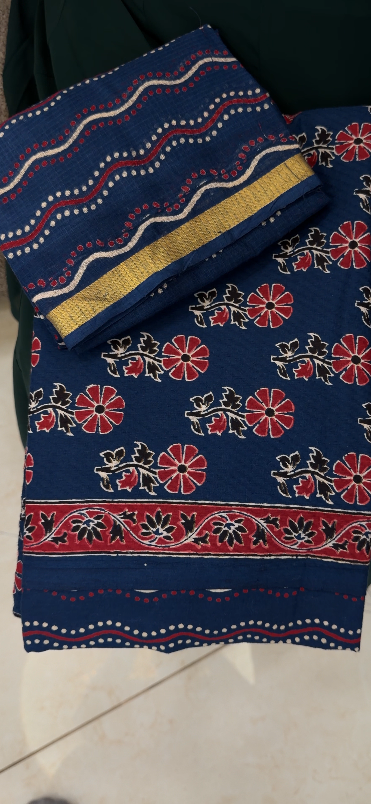 PRINTED COTTON UNSTITCHED SALWAR SUITS - IHA 33234