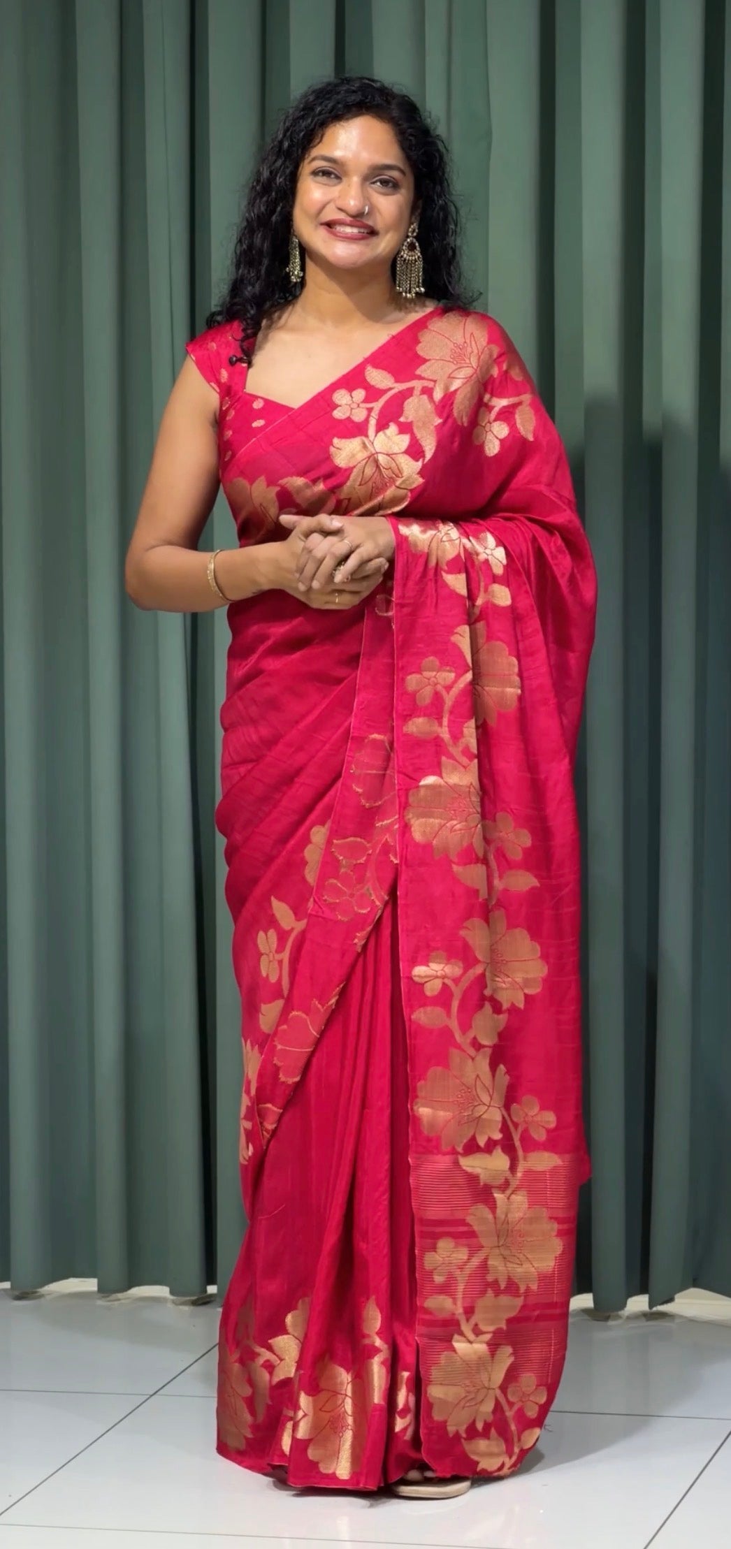 SEMI BANARASI SAREES - IHA 35194