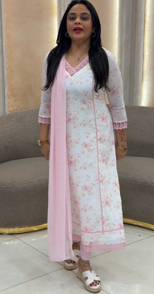 IHA'S IN-HOUSE PRINTED MUL MUL UNSTITCHED SALWAR SUITS - IHA 33156
