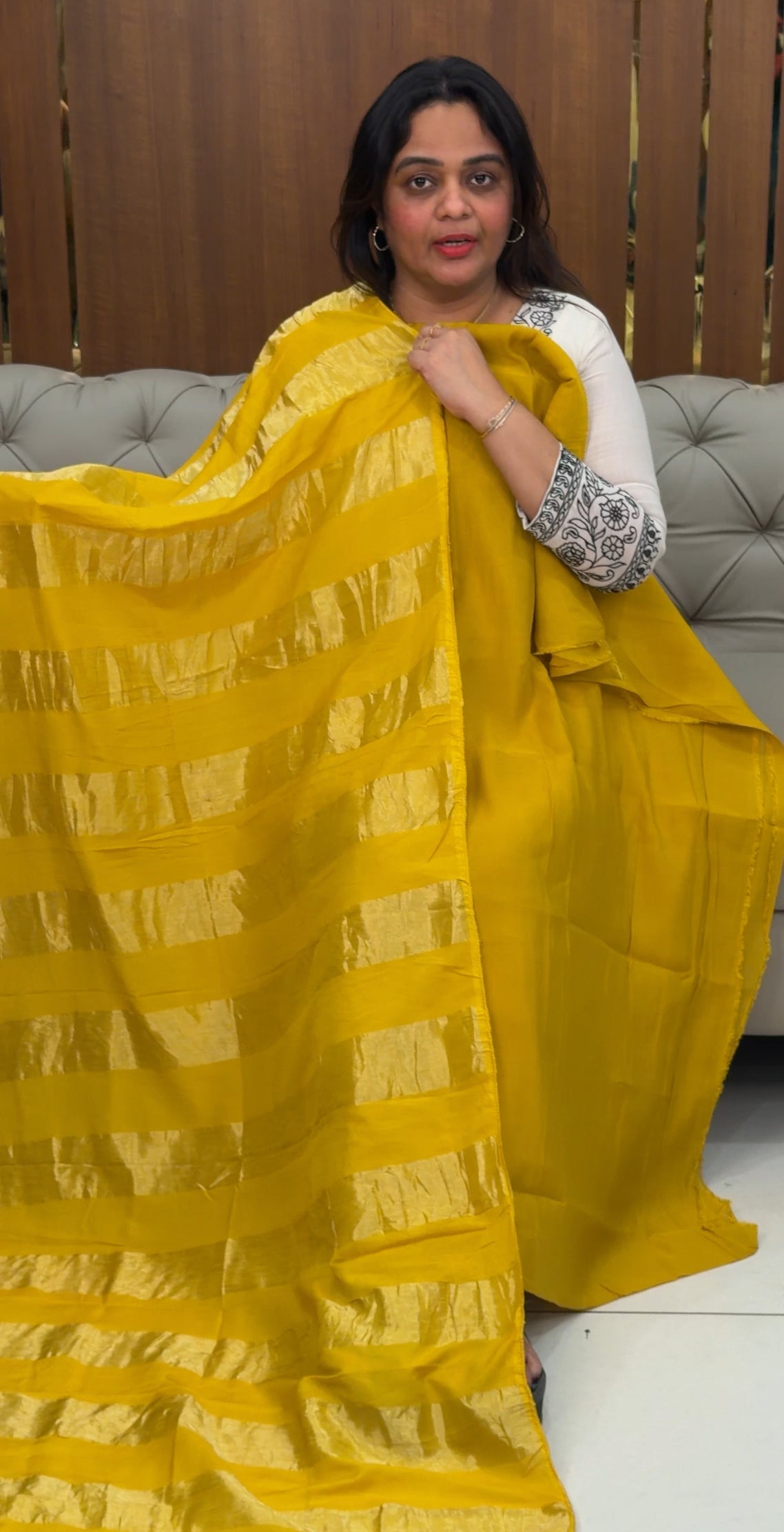 MUL CHANDERI UNSTITCHED SALWAR SUITS - IHA 30513