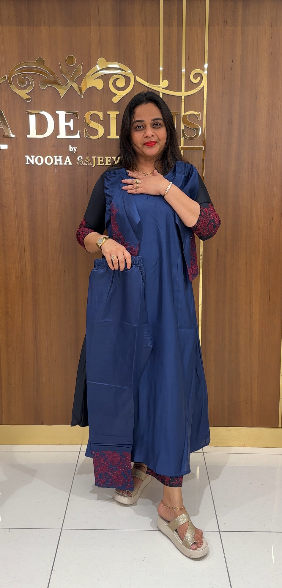 MUSLIN SILK TOP AND BOTTOM - IHA 23103