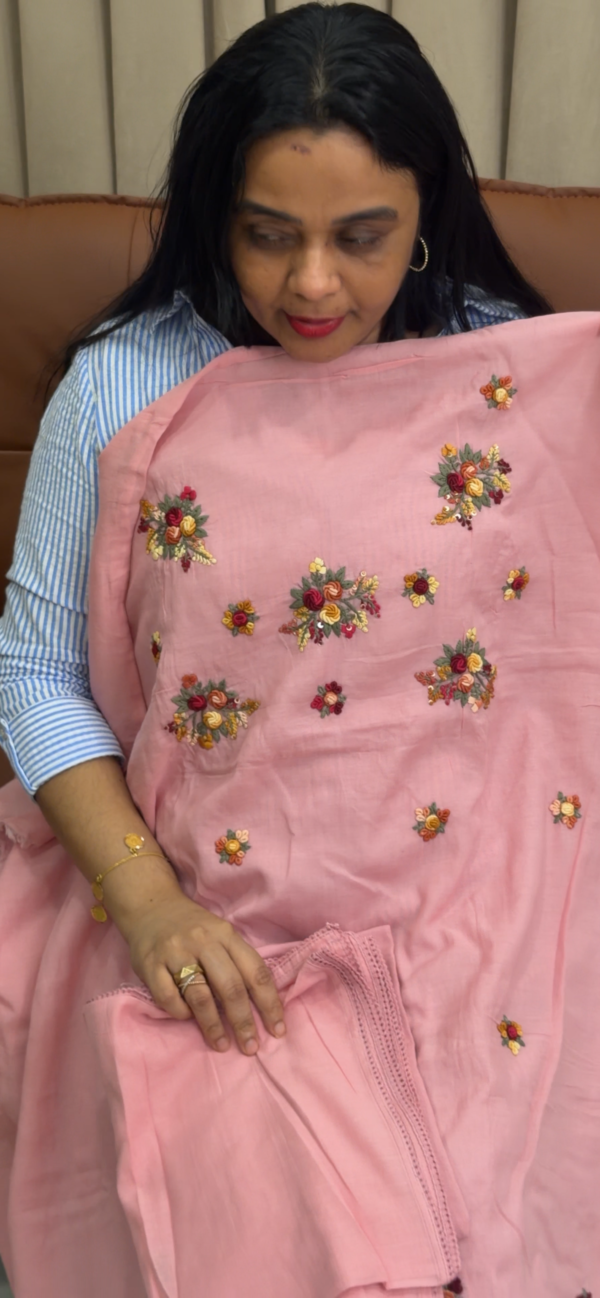 MALAI CHANDERI UNSTITCHED SALWAR SUITS - IHA 35939