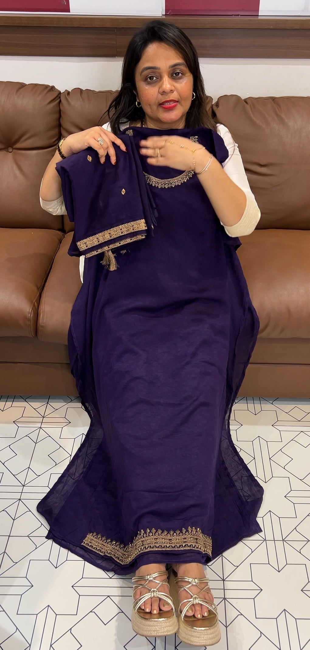 CRUSHED SILK UNSTITCHED SALWAR SUITS - IHA 24281