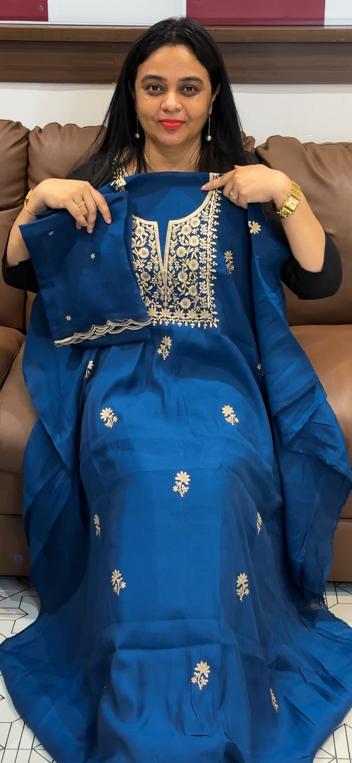 SEMI LINEN UNSTITCHED SALWAR SUITS - IHA 35650