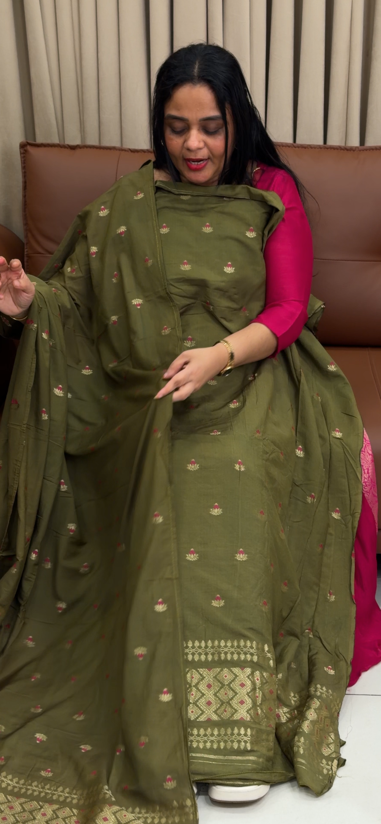 BANARASI UNSTITCHED SALWAR SUITS - IHA 34644