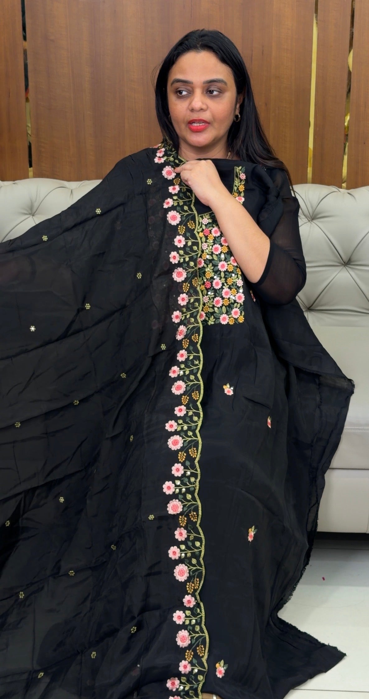 MUL CHANDERI UNSTITCHED SALWAR SUITS - IHA 33253
