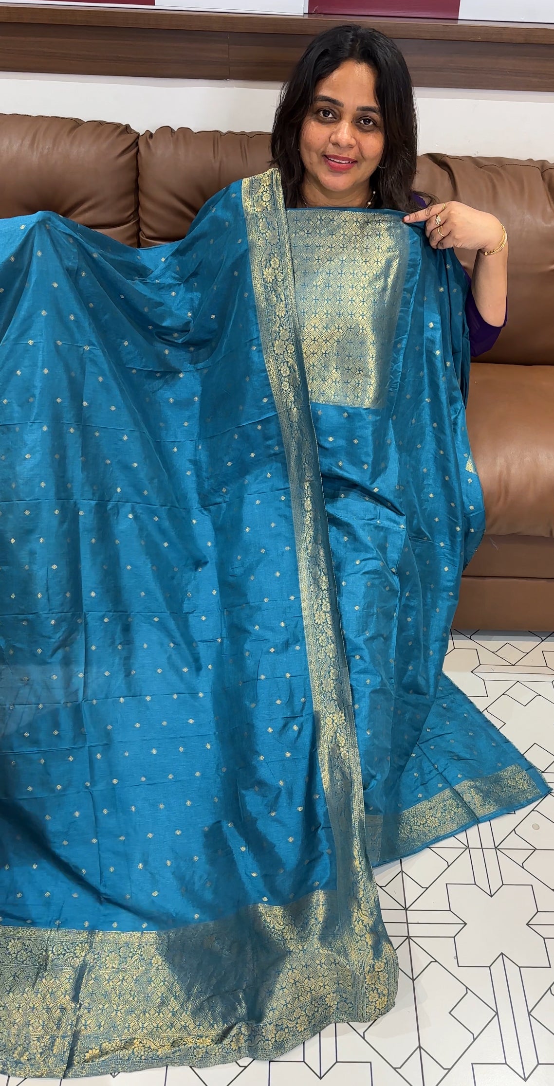 SEMI BANARSI UNSTITCHED SALWAR SUITS - IHA 26219