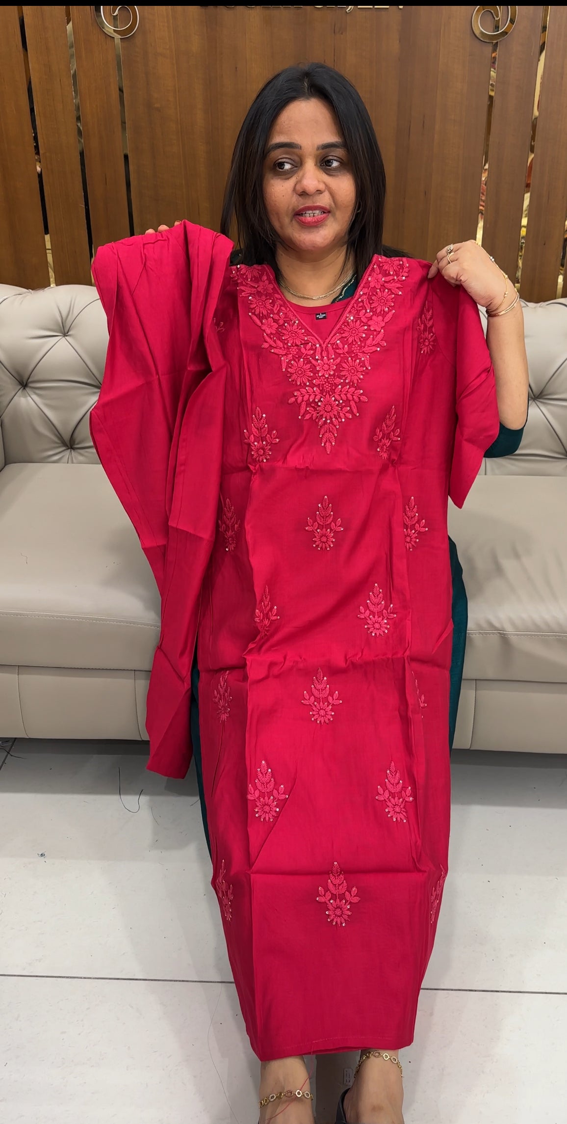 SEMI RAW SILK  TOP AND BOTTOM - IHA 26066