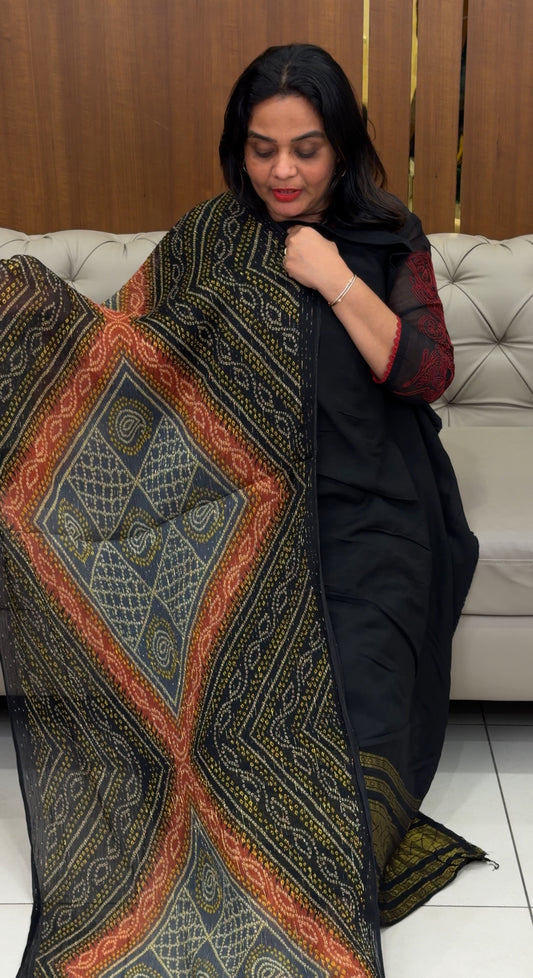 MUL CHANDERI UNSTITCHED SALWAR SUITS - IHA 30926