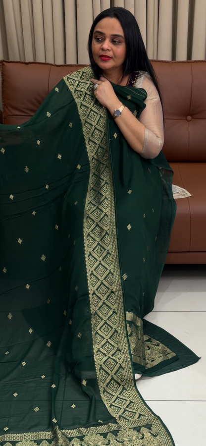 VISCOSE GEORGETTE UNSTITCHED SALWAR SUITS - IHA 34751