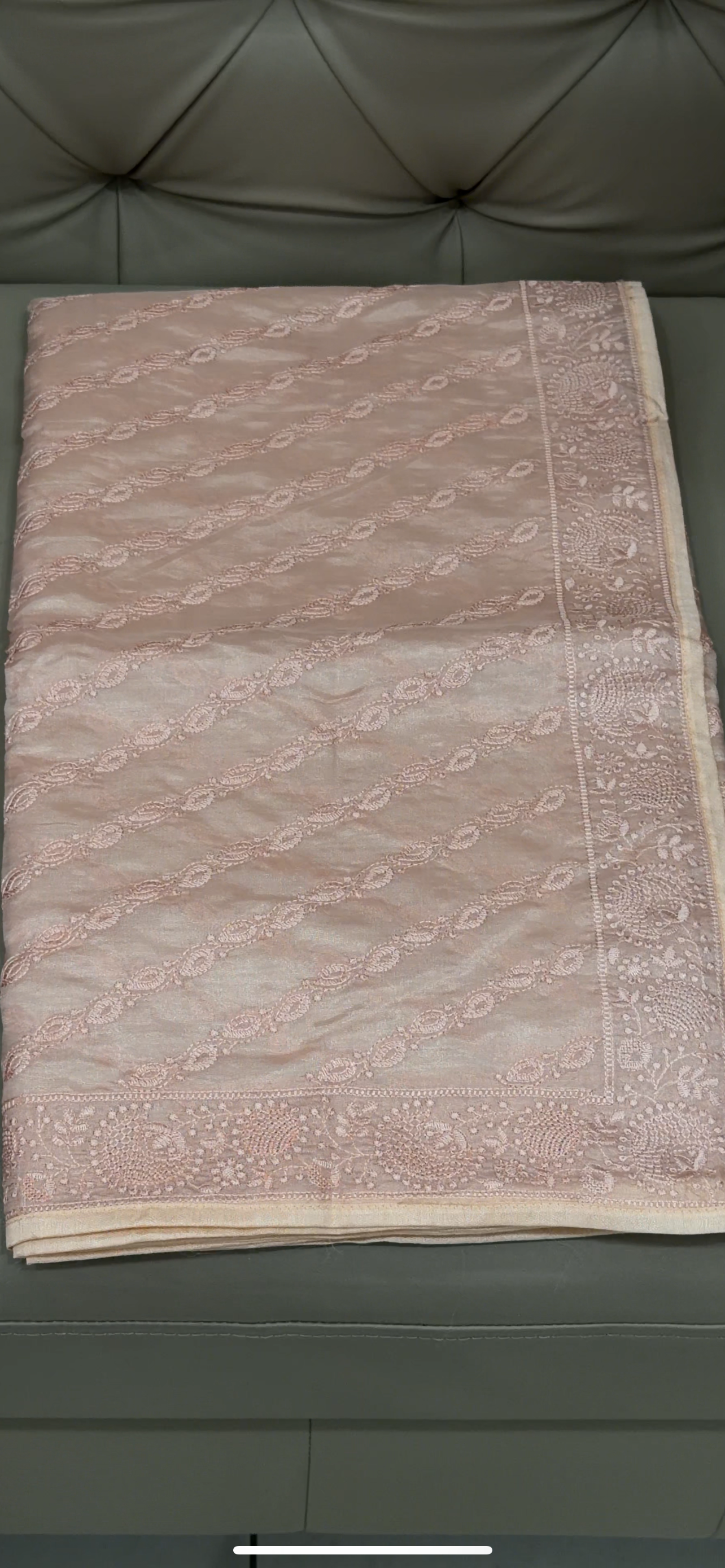 ORGANZA CHIKANKARI SAREES - IHA 28849