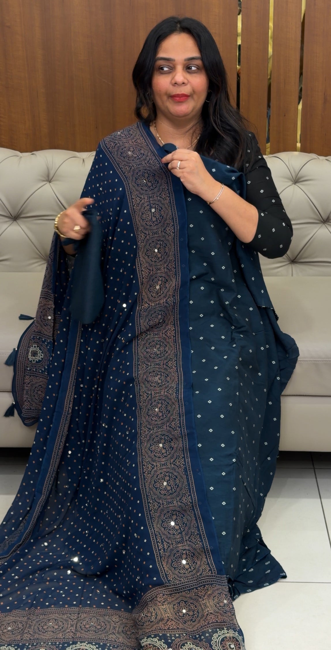 BANDHEJ PRINTED UNSTITCHED SALWAR SUITS - IHA 32247