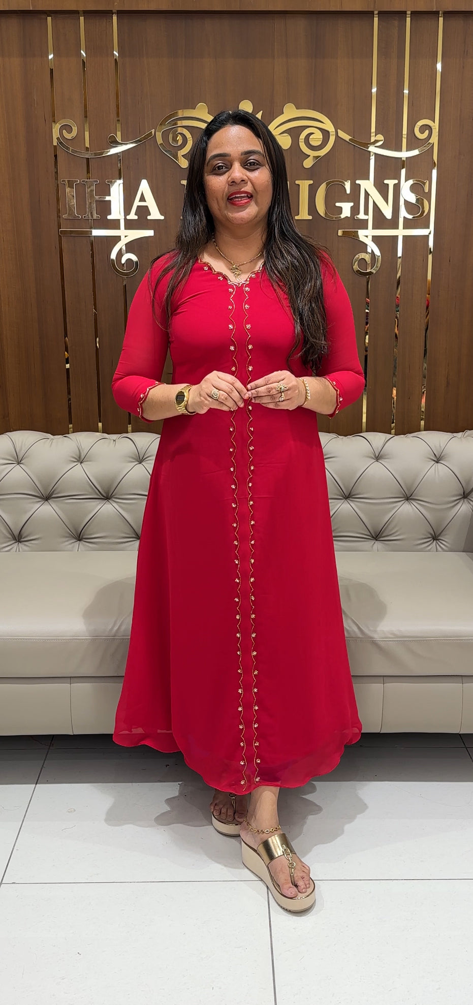 IHA'S IN-HOUSE HAND WORKED UNSTITCHED SALWAR SUITS - IHA 28871