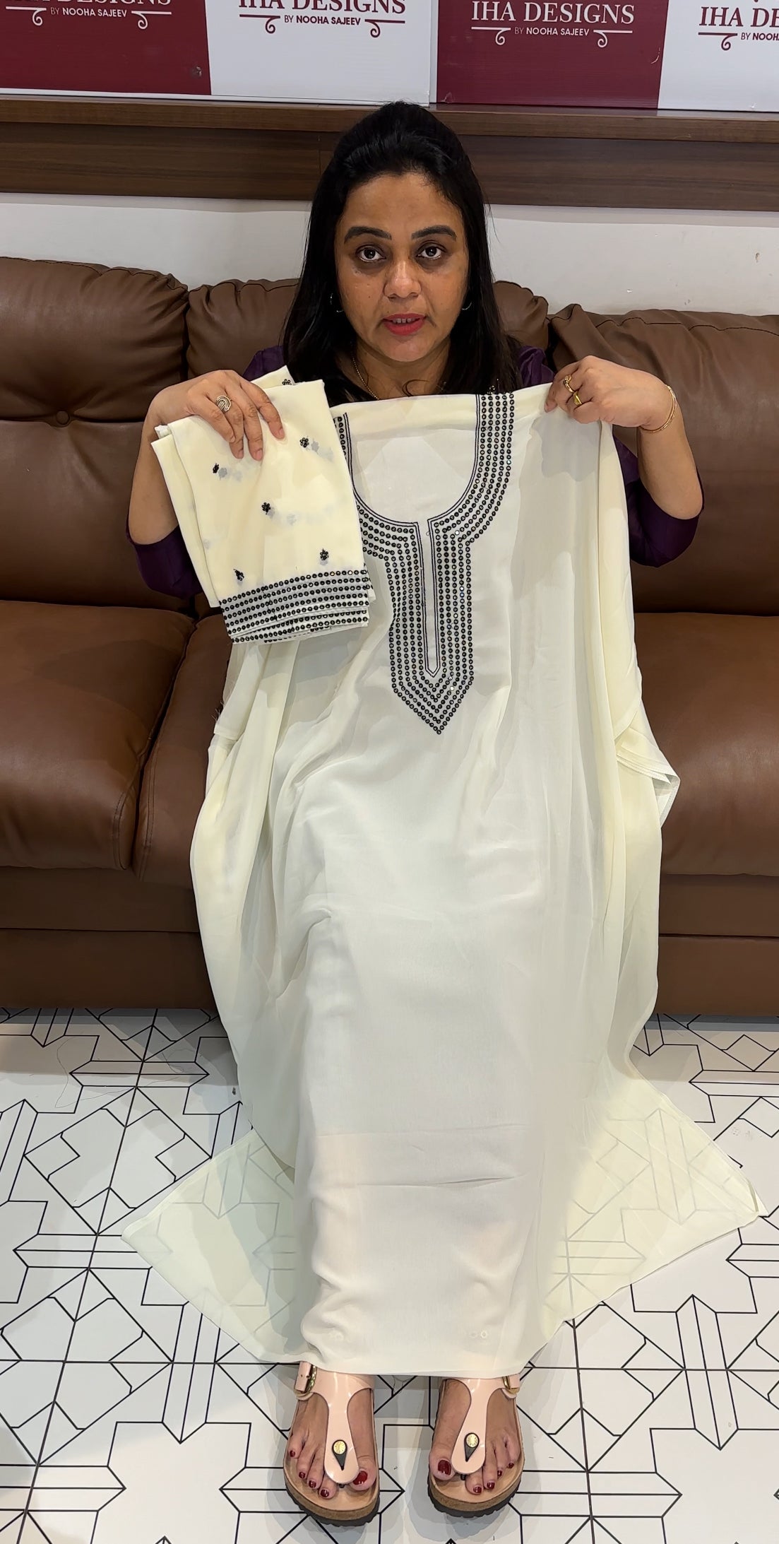 FAUX GEORGETTE UNSTITCHED SALWAR SUITS - IHA 27989