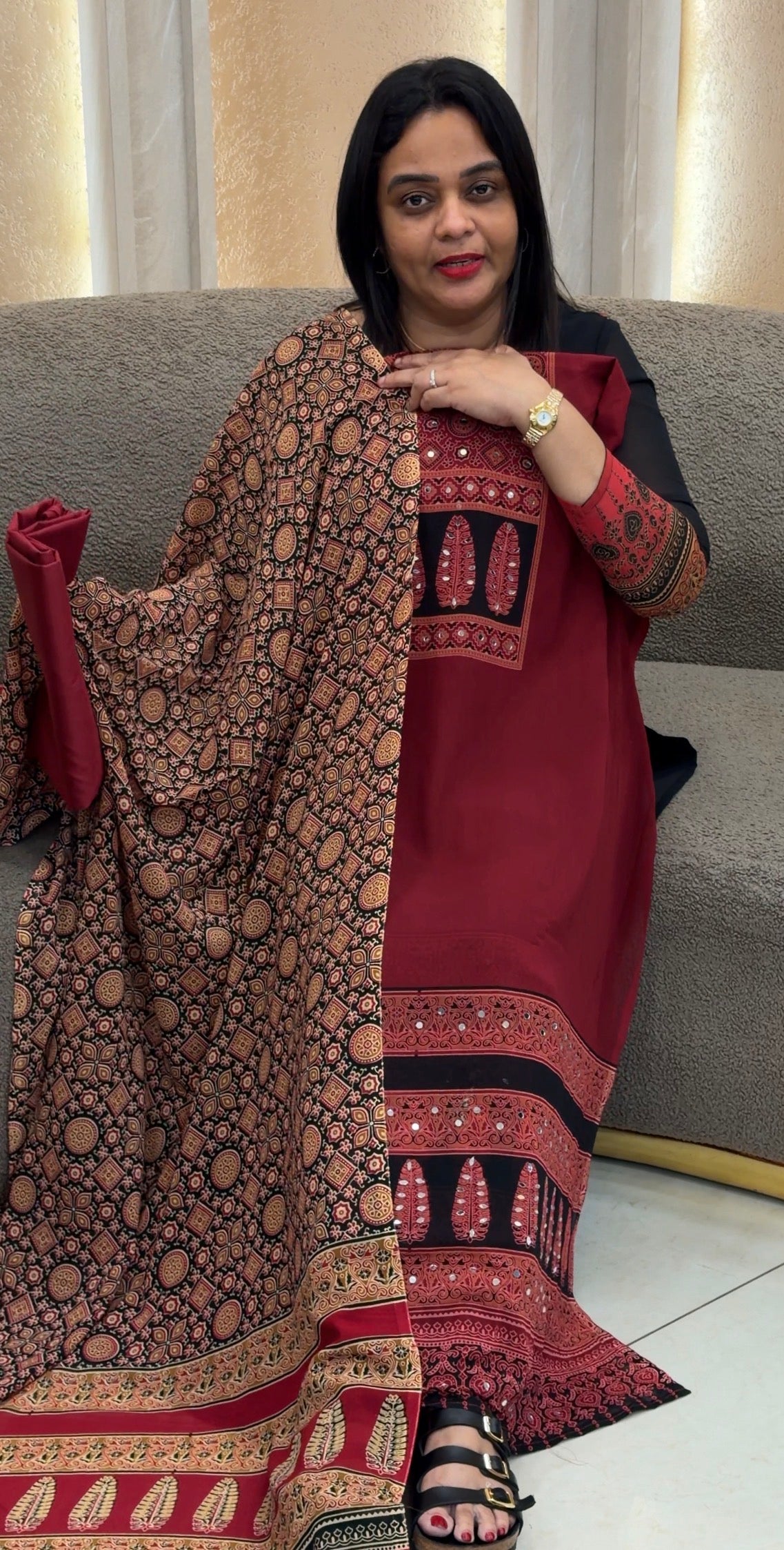 FAUX GEORGETTE UNSTITCHED SALWAR SUITS - IHA 34359