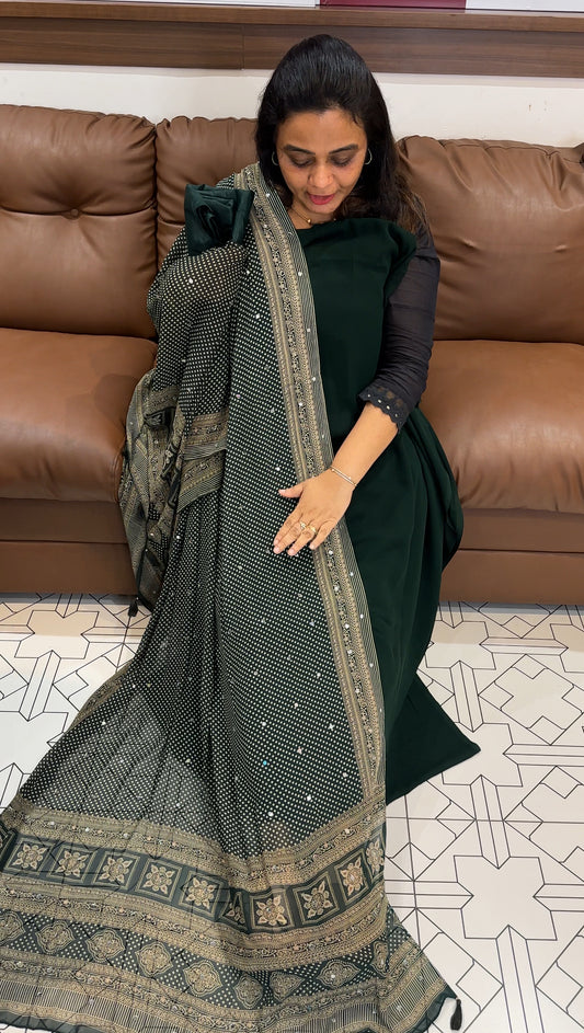 GEORGETTE UNSTITCHED SALWAR SUITS - IHA 27925