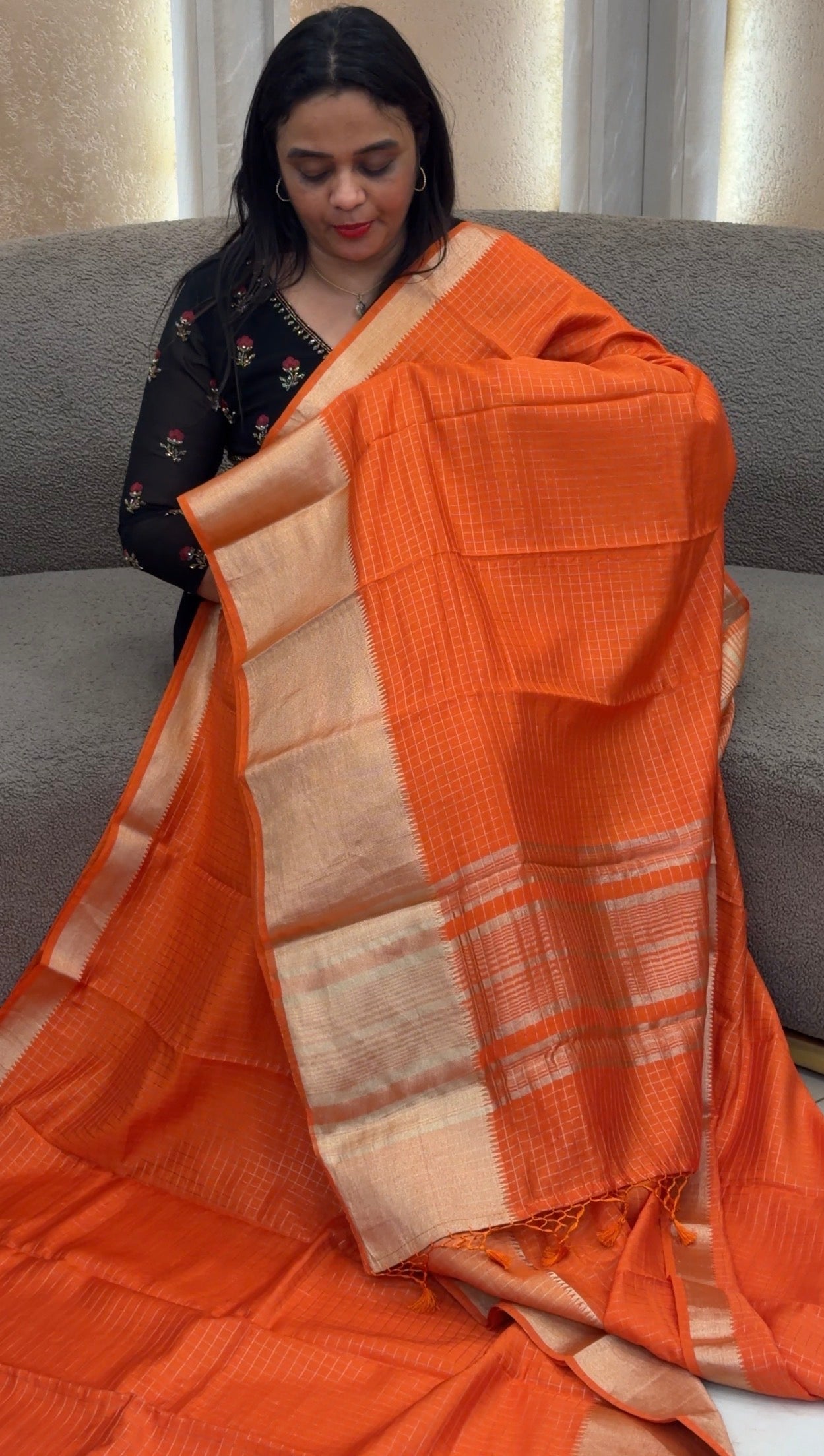 SEMI BANARASI SAREES - IHA 33151
