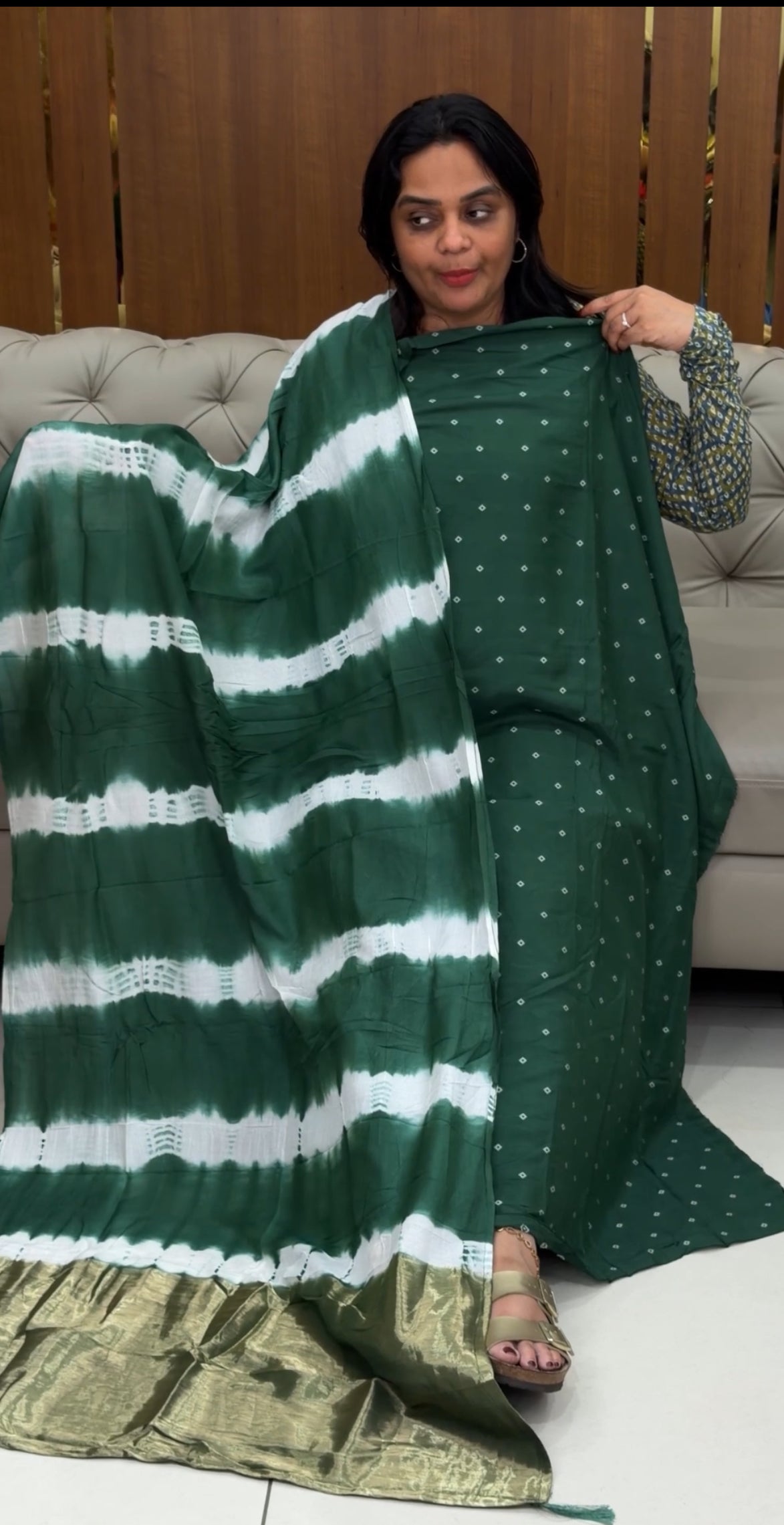 MUL CHANDERI UNSTITCHED SALWAR SUITS - IHA 30546