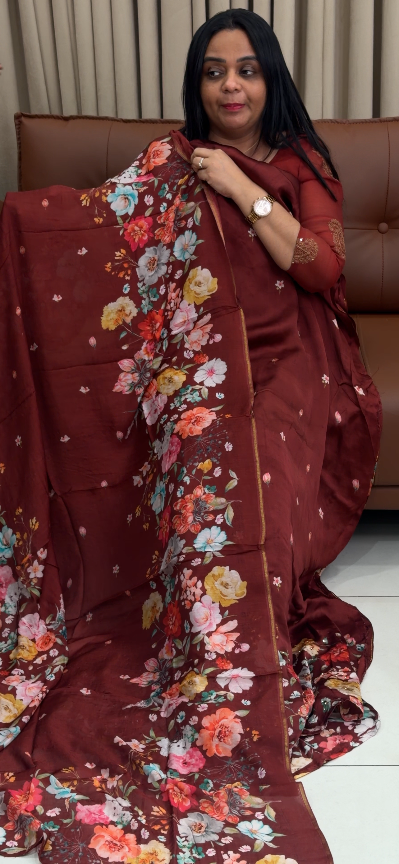 MUSLIN SILK UNSTITCHED SALWAR SUITS - IHA 34709