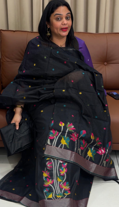 JAMDANI UNSTITCHED SALWAR SUITS - IHA 33978