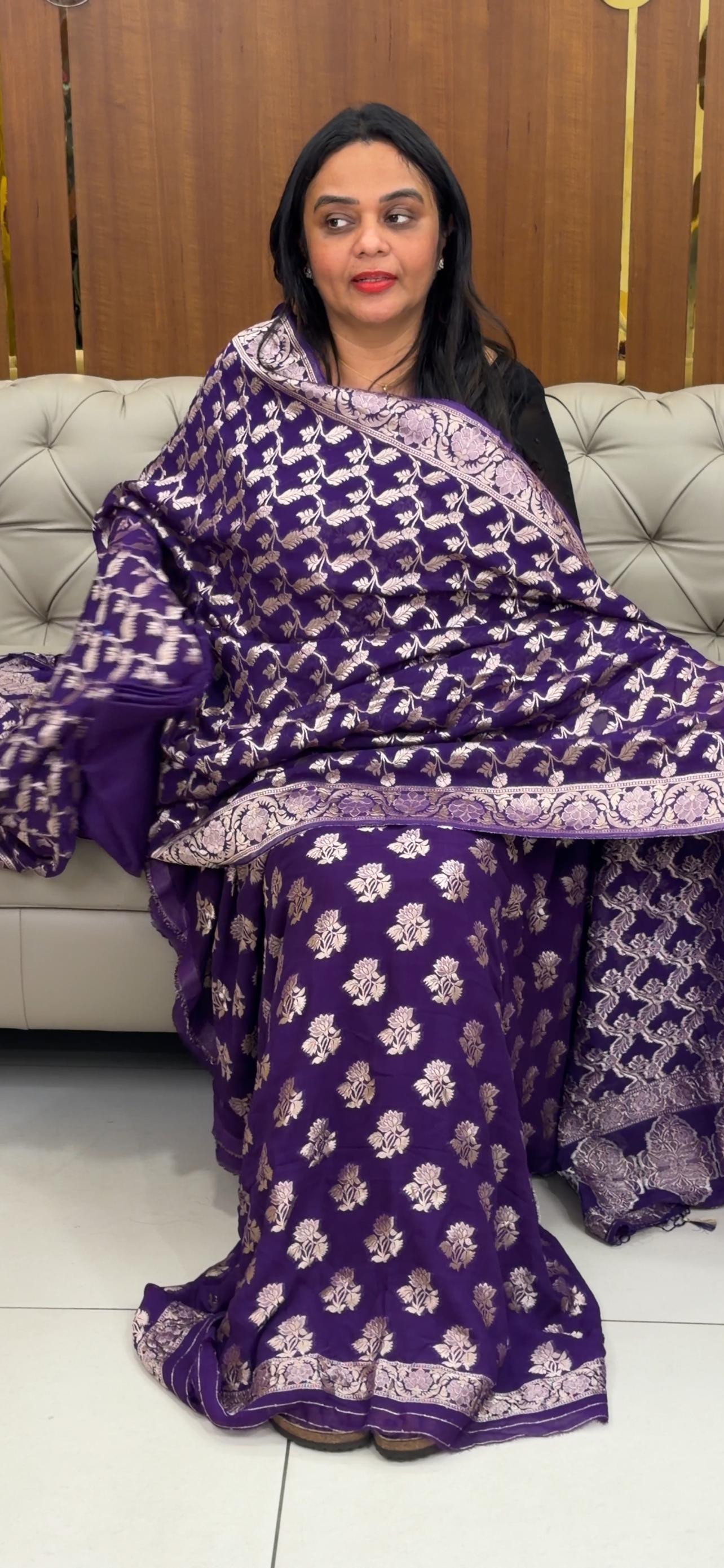 VISCOSE GEORGETTE UNSTITCHED SALWAR SUITS - IHA 32328