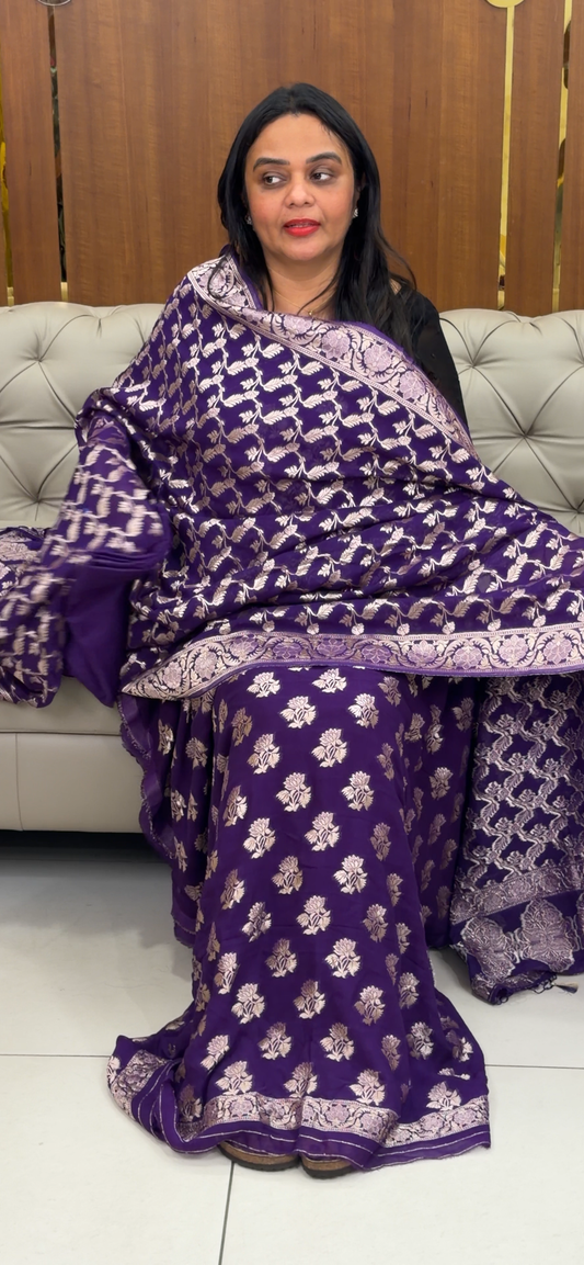 VISCOSE GEORGETTE UNSTITCHED SALWAR SUITS - IHA 32328