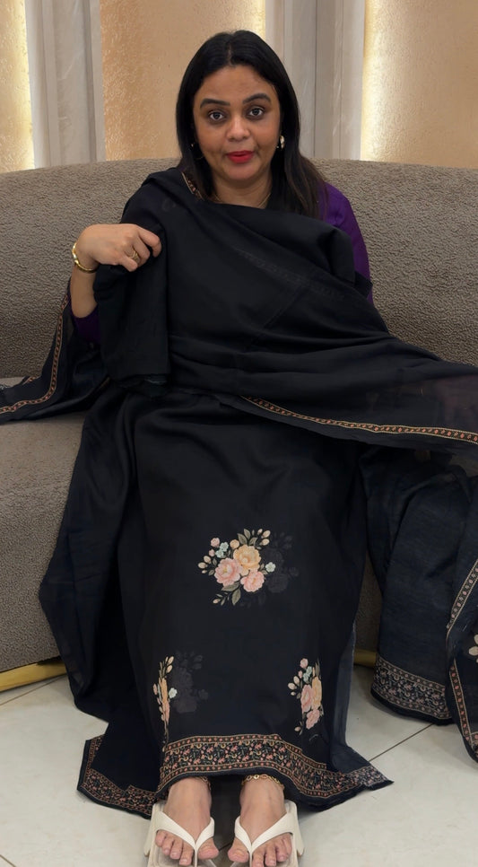 MUL CHANDERI UNSTITCHED SALWAR SUITS - IHA 33502