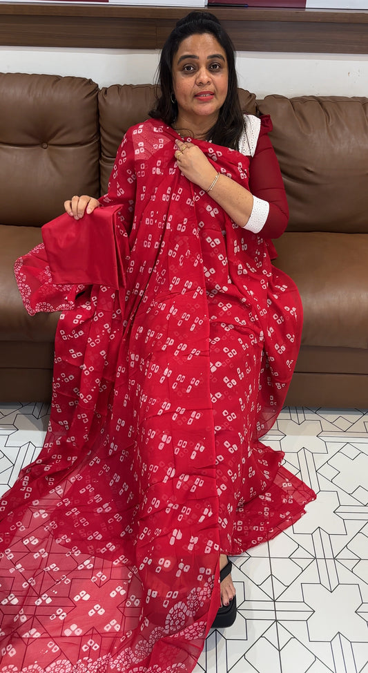 VISCOSE GEORGETTE UNSTITCHED SALWAR SUITS - IHA 27841