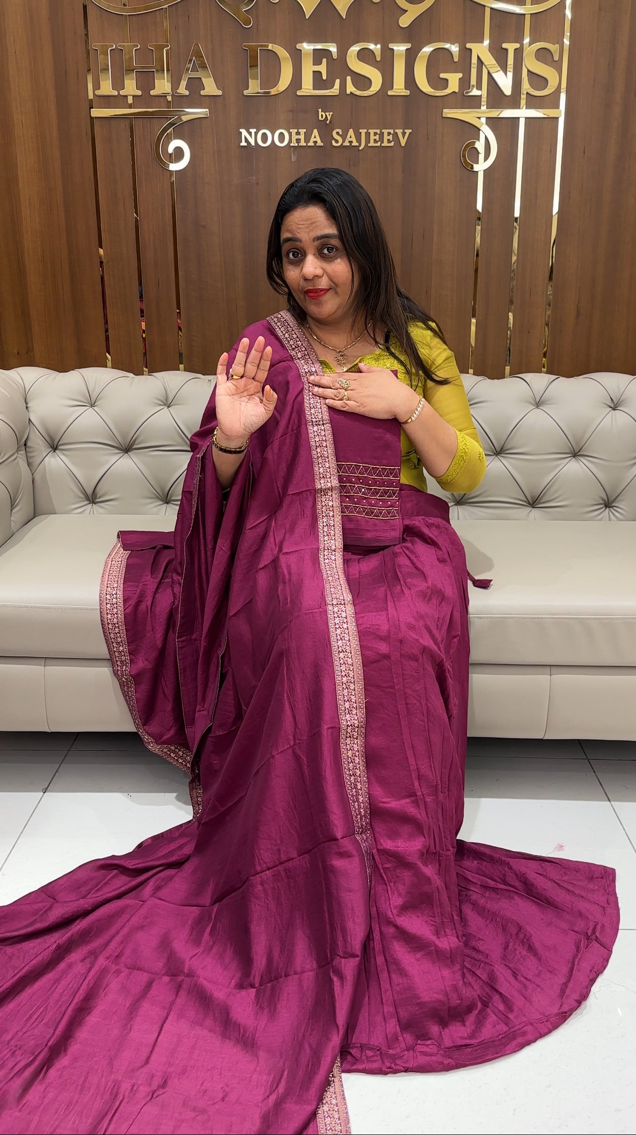 SEMI STITCHED DHAVANI SETS  - IHA 24044