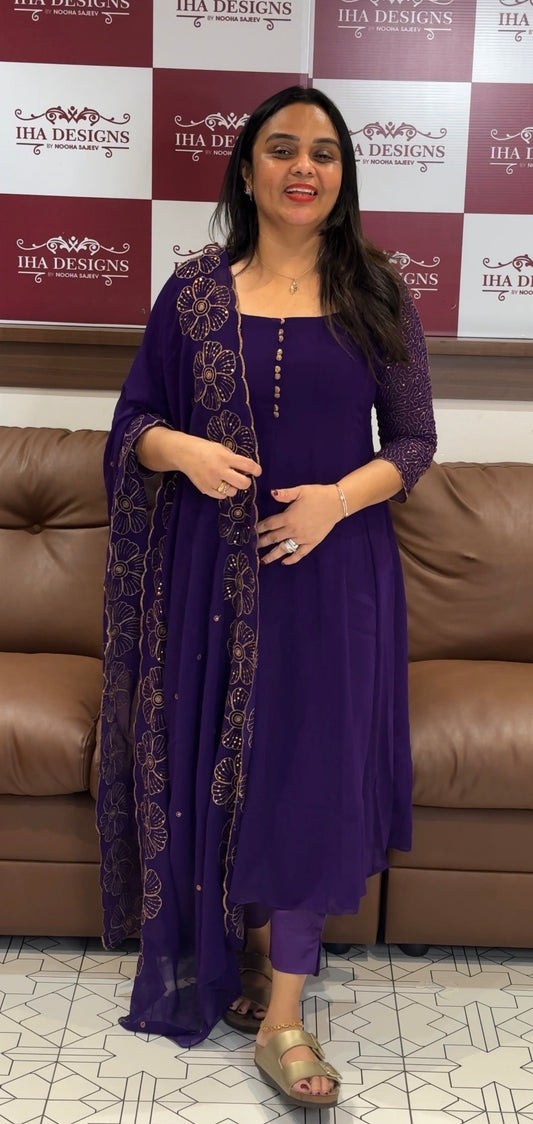 IHA'S IN-HOUSE ANARKALI TOP, BOTTOM AND DUPATTA - IHA 32959